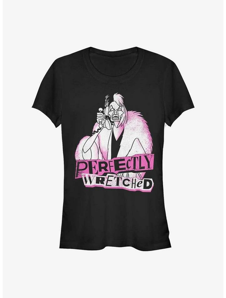 Promo 😉 Disney Cruella Perfectly Wretched 👧 Girls T-Shirt 👏