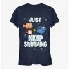 Best Pirce ⌛ Disney Pixar Finding Nemo Just Keep Swimming 👧 Girls T-Shirt ⌛
