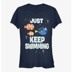 Best Pirce ⌛ Disney Pixar Finding Nemo Just Keep Swimming 👧 Girls T-Shirt ⌛