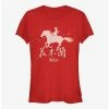 Discount 🌟 Disney Mulan Mulan Sihouette 👧 Girls T-Shirt 🎁