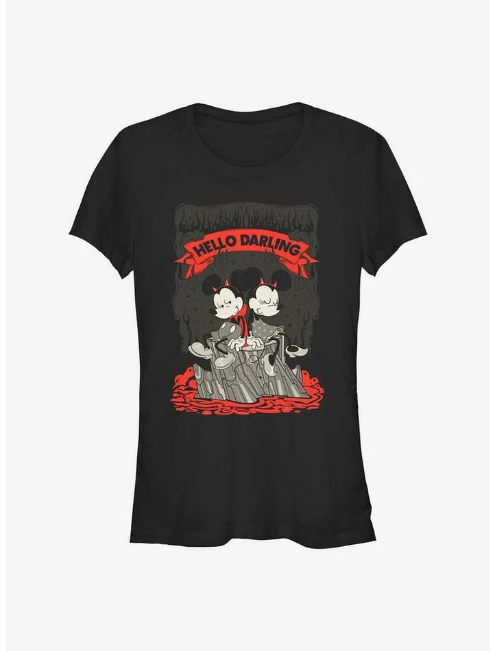 Deals ๐ Disney Mickey Mouse & Minnie Mouse Hello Darling ๐ง Girls T-Shirt โจ