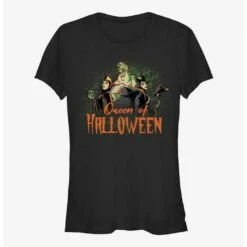 Hot Sale ⭐ Disney Villains Queen Of 💀 Halloween 👧 Girls T-Shirt 😀