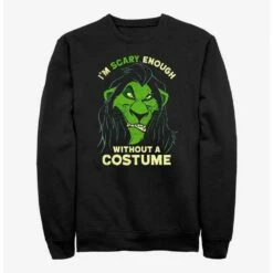 Wholesale ⌛ Disney The Lion King Scary Enough Scar Sweatshirt ❤️