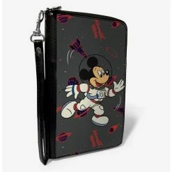 Promo 🔔 Disney Mickey Mouse In Space Zip Around Wallet 🔥