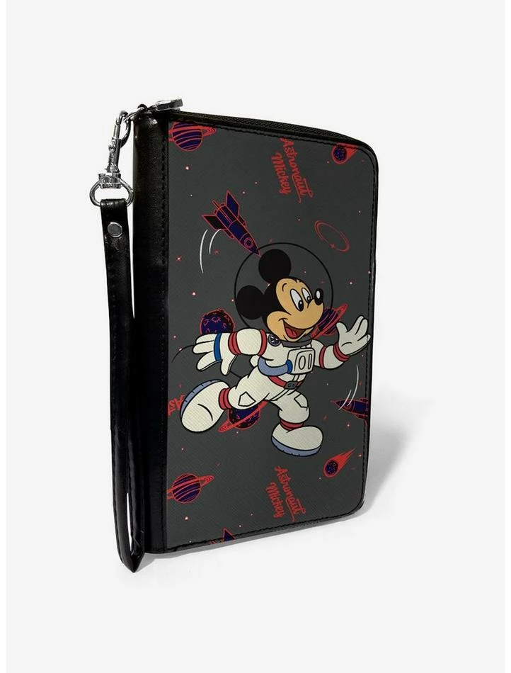 Promo 🔔 Disney Mickey Mouse In Space Zip Around Wallet 🔥