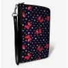 Brand new 😉 Disney Minnie Mouse Bow Polka Dot Toss Print Zip Around Wallet 💯