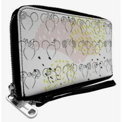 Top 10 💯 Disney Minnie Mouse Sketch Zip Around Wallet ❤️