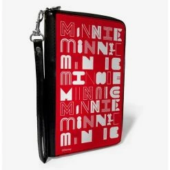 Outlet 🔥 Disney Minnie Mouse Typography Zip Around Wallet 😍