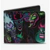 Wholesale 🥰 Disney Villains Neon Bifold Wallet 🤩