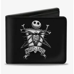 Deals ⭐ The Nightmare Before 🎁 Christmas Misfit Love Jack And Sallys Bifold Wallet 👏