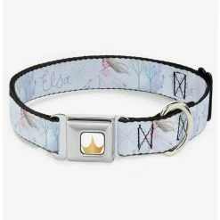 Cheapest ✔️ Disney Frozen Elsa Snowflake Seatbelt 🦮 Dog Collar 🔔