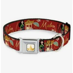 Cheapest 😍 Disney Mulan Gazebo Flowers Seatbelt 🐕 Dog Collar 🥰