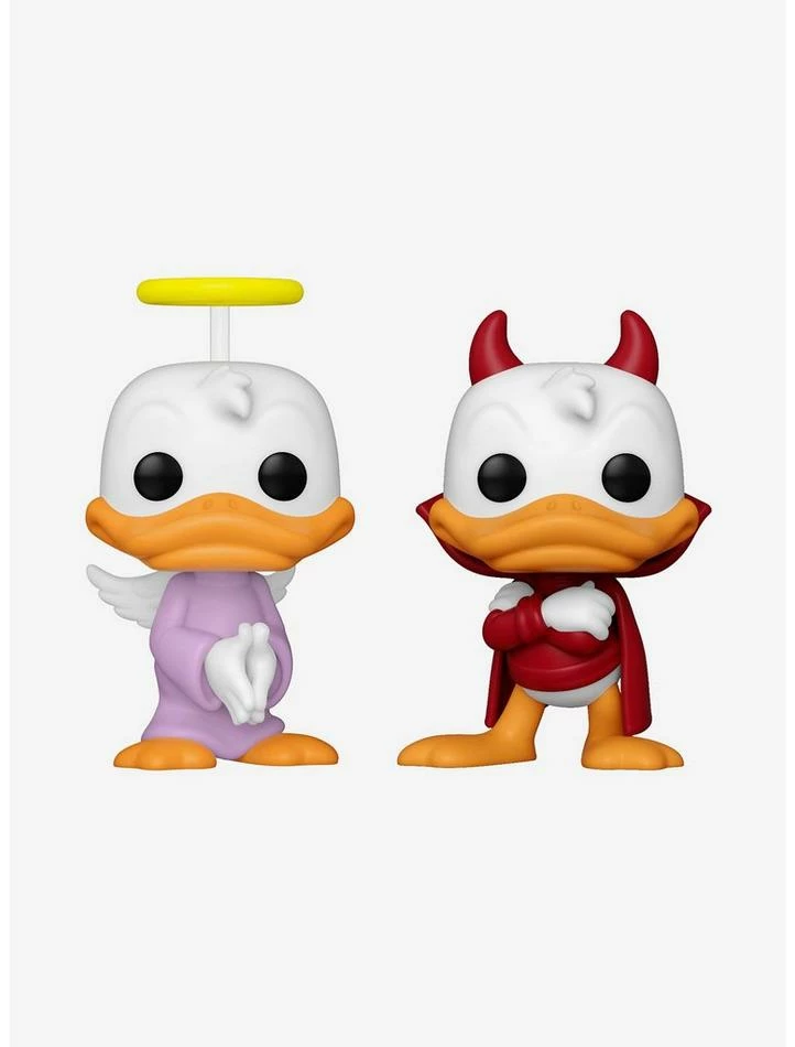 Cheapest โ Funko Disney Pop! Donald's Shoulder Angel & Devil Vinyl Figure Set 2022 Wondrous Convention Exclusive ๐