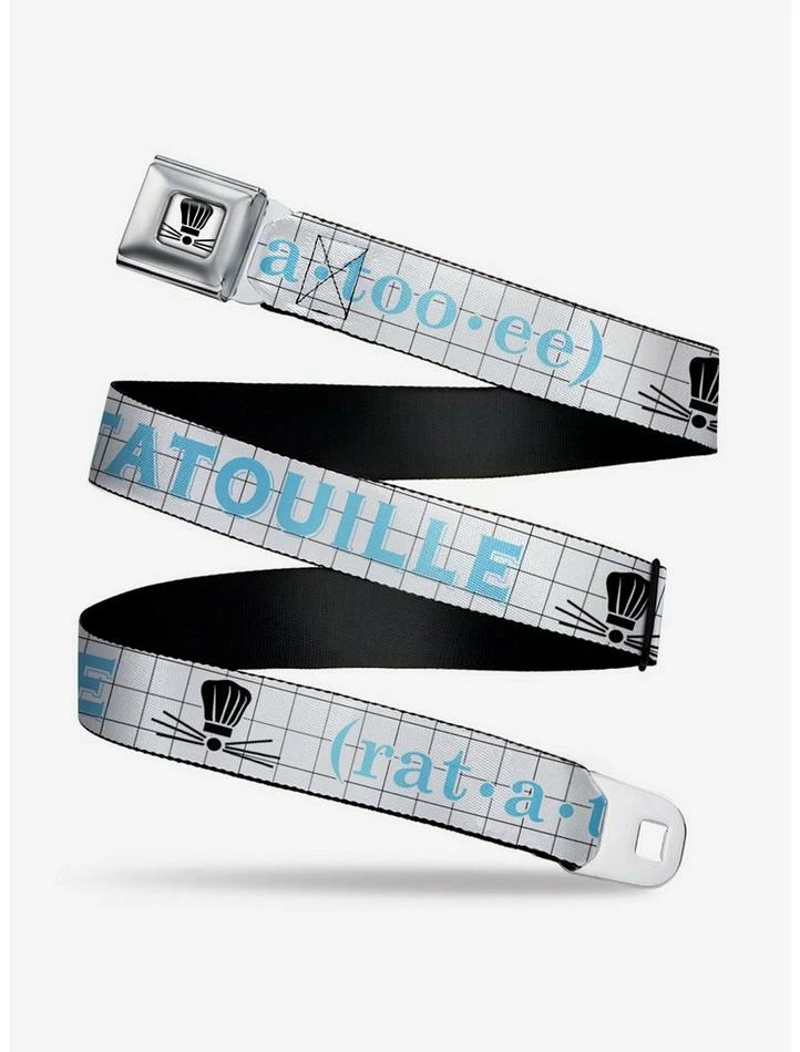 Brand new 💯 Disney Pixar Ratatouille Pronunciation Chef Hat Seatbelt Belt 😉