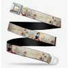 Wholesale 🎉 Disney Snow White And The Seven Dwarfs Flowers Yellow Seatbelt Belt 😍