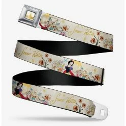 Wholesale 🎉 Disney Snow White And The Seven Dwarfs Flowers Yellow Seatbelt Belt 😍