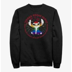 Wholesale 🛒 Disney Lilo And Stitch Ohana Means Family Rainbow Pride Sweatshirt 🧨