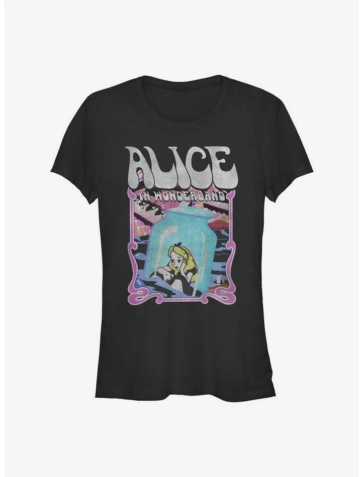 Brand new ✔️ Disney Alice In Wonderland Alice Poster 👧 Girls T-Shirt 😍