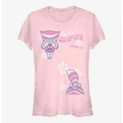 Brand new ⌛ Disney Alice In Wonderland Cheshire Split 👧 Girls T-Shirt 😀