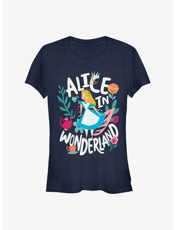 Promo ๐ฏ Disney Alice In Wonderland Cutout Alice ๐ง Girls T-Shirt ๐