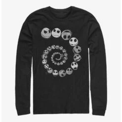 Top 10 🔥 Disney The Nightmare Before ❄ Christmas Jack Emotions Spiral Long-Sleeve T-Shirt 🤩