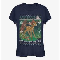 Coupon 👍 Disney Bambi Fair Isle Pattern 👧 Girls T-Shirt ✔️