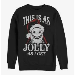 Deals ✔️ Disney The Nightmare Before 🎅 Christmas This Is As Jolly As I Get Santa Jack Sweatshirt ✨