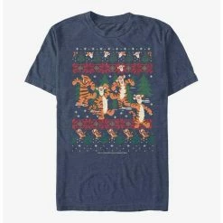 Discount ✔️ Disney Winnie The Pooh Tigger In The Woods ❄ Christmas T-Shirt 🔥
