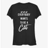 Budget 😍 Disney The Aristocats Everbody Wants To Be A Cat 👧 Girls T-Shirt 👍