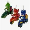 Brand new 👏 Pj Masks With Vehicle Ornament 3 Pc Set 🔔