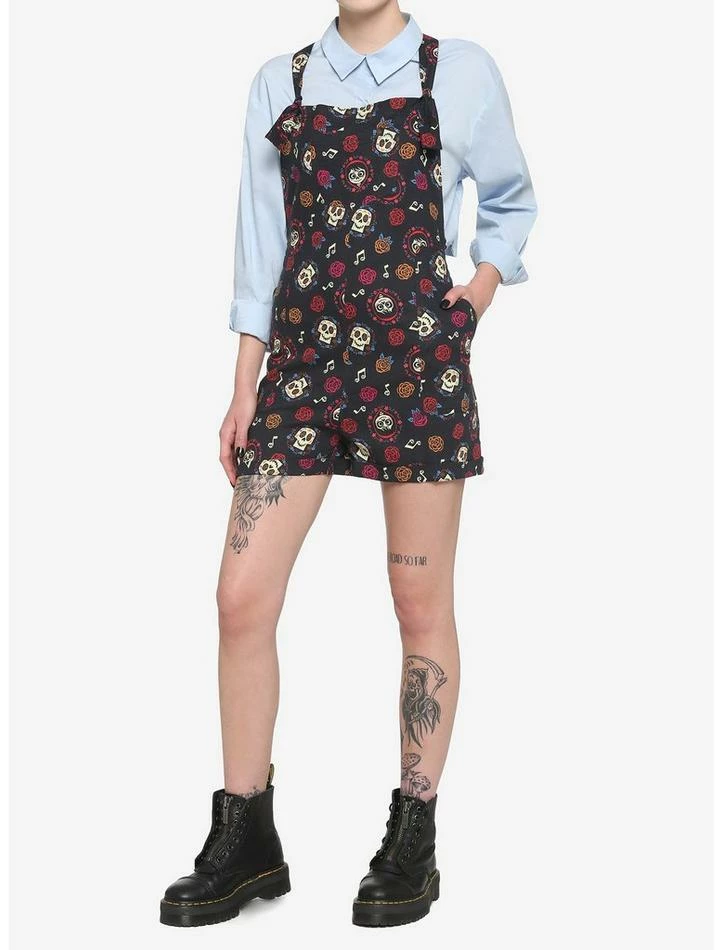 Top 10 💯 Disney Pixar Coco Sugar Skull Soft Shortalls ✨ - Image 2