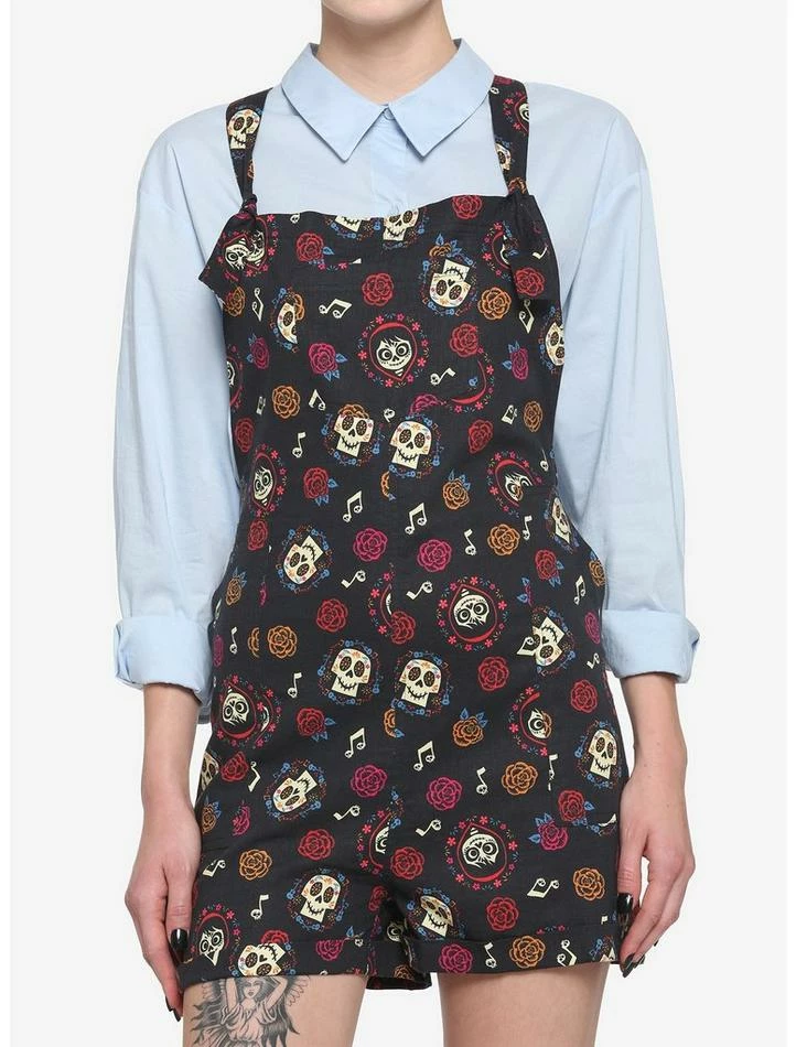 Top 10 💯 Disney Pixar Coco Sugar Skull Soft Shortalls ✨