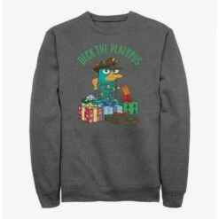 Coupon 😉 Disney Phineas And Ferb Wrapped Up Perry Crew Sweatshirt 🧨