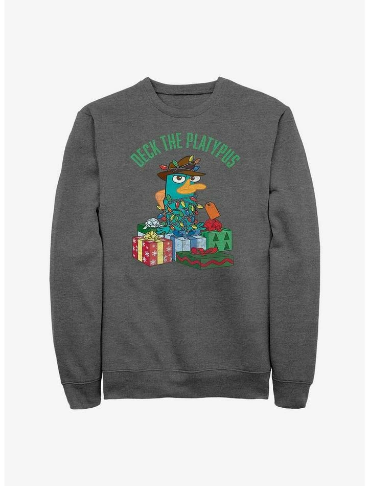 Coupon ๐ Disney Phineas And Ferb Wrapped Up Perry Crew Sweatshirt ๐งจ