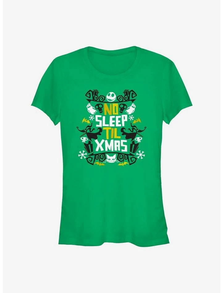 Best Pirce ๐ฅ The Nightmare Before ๐
Christmas No Sleep Till Xmas ๐ง Girls T-Shirt ๐ฅฐ