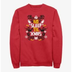Promo 🧨 The Nightmare Before ❄ Christmas No Sleep Till Xmas Crew Sweatshirt ⭐