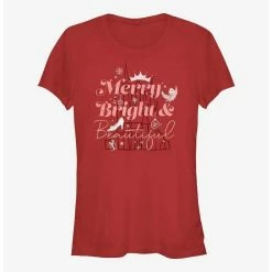 Promo 🔥 Disney Princess Merry And Bright 👧 Girls T-Shirt 😀