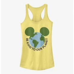 Best deal 👍 Disney Mickey Mouse Be Kind To Our Planet 👧 Girls Tank 🎁
