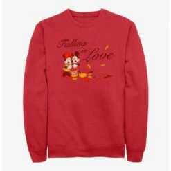 Best Pirce 🎁 Disney Mickey Mouse Falling In Love Crew Sweatshirt 😍
