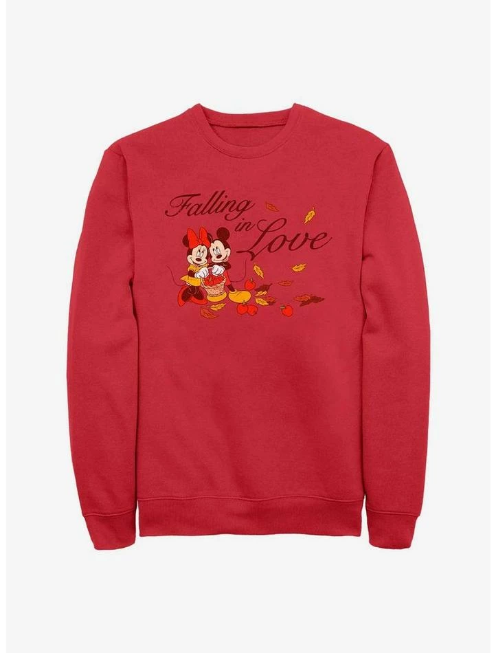 Best Pirce ๐ Disney Mickey Mouse Falling In Love Crew Sweatshirt ๐