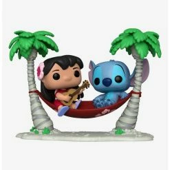 Promo 😍 Funko Disney Lilo & Stitch Pop! Moment Lilo & Stitch In Hammock Vinyl Figure Hot Topic Exclusive 🥰