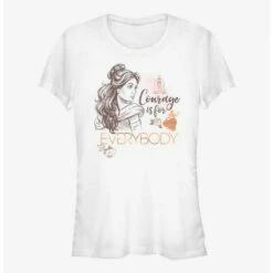 Buy 🔔 Disney Beauty And The Beast Courage Is For Everybody 👧 Girls T-Shirt ✨
