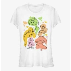 Hot Sale 🎁 Disney Princess Abstract Princesses 👧 Girls T-Shirt 💯