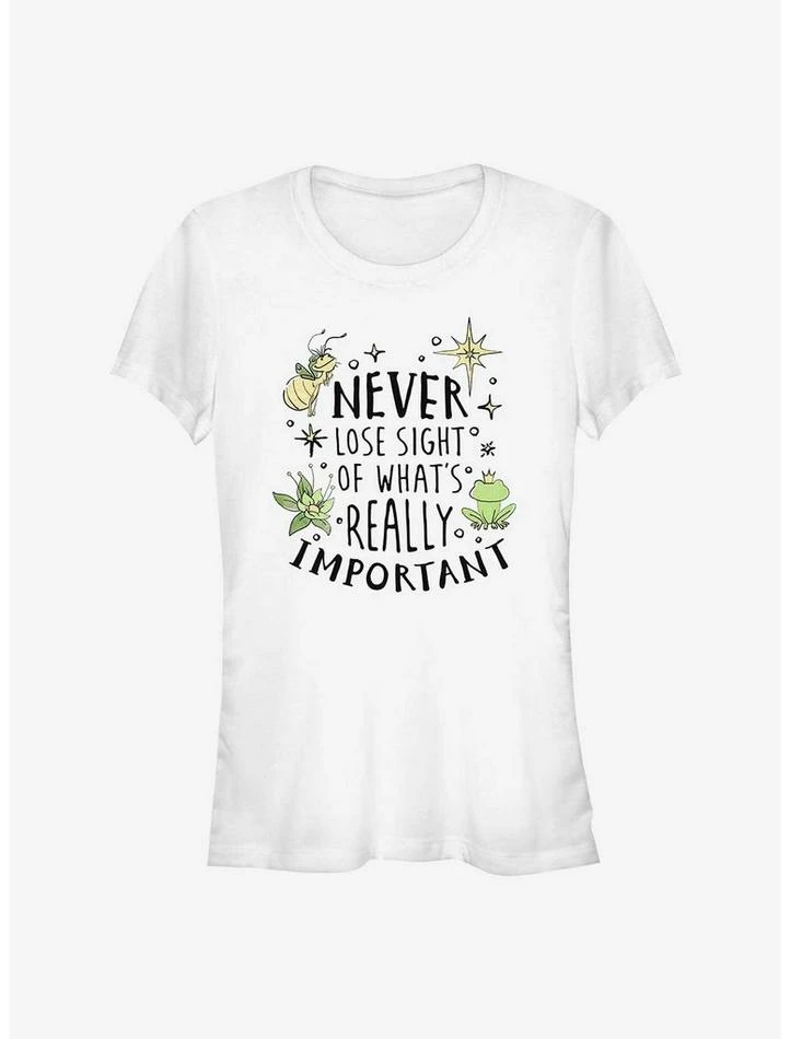 New 🎁 Disney The Princess And The Frog Never Lose Sight 👧 Girls T-Shirt 🎁