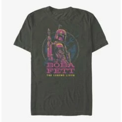 Flash Sale 😉 Star Wars The Book Of Boba Fett Neon Boba T-Shirt ❤️