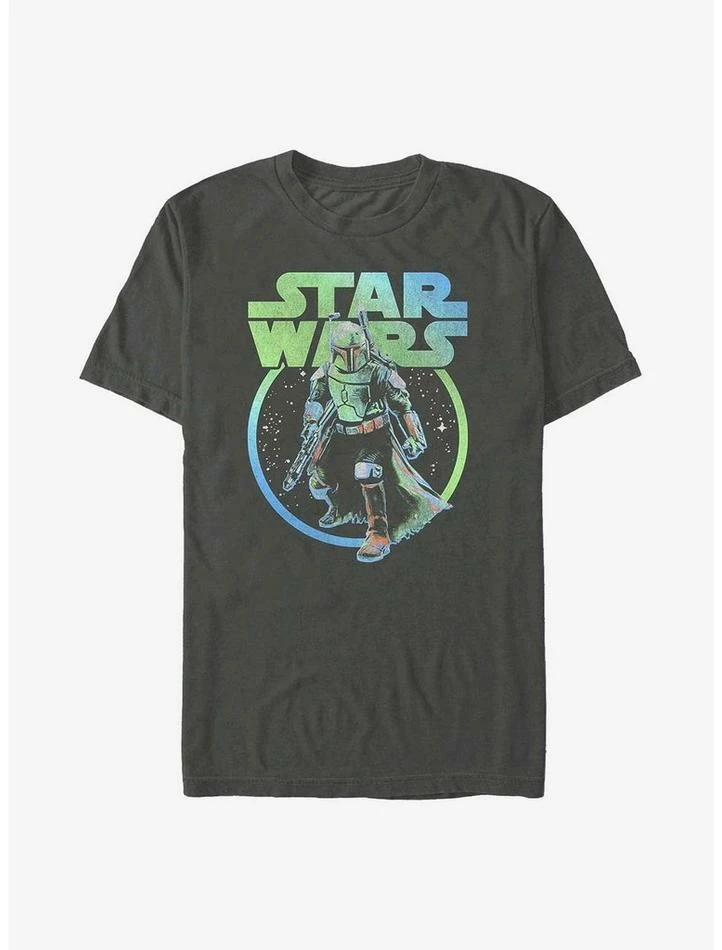 Best Sale 🔔 Star Wars The Book Of Boba Fett Rainbow Fett T-Shirt 🎉
