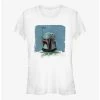 Buy ⭐ Star Wars The Book Of Boba Fett Boba Fett Portrait 👧 Girls T-Shirt 🔥