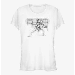 Best deal 🎉 Star Wars The Book Of Boba Fett Boba Lives Pencil Sketch 👧 Girls T-Shirt 👏