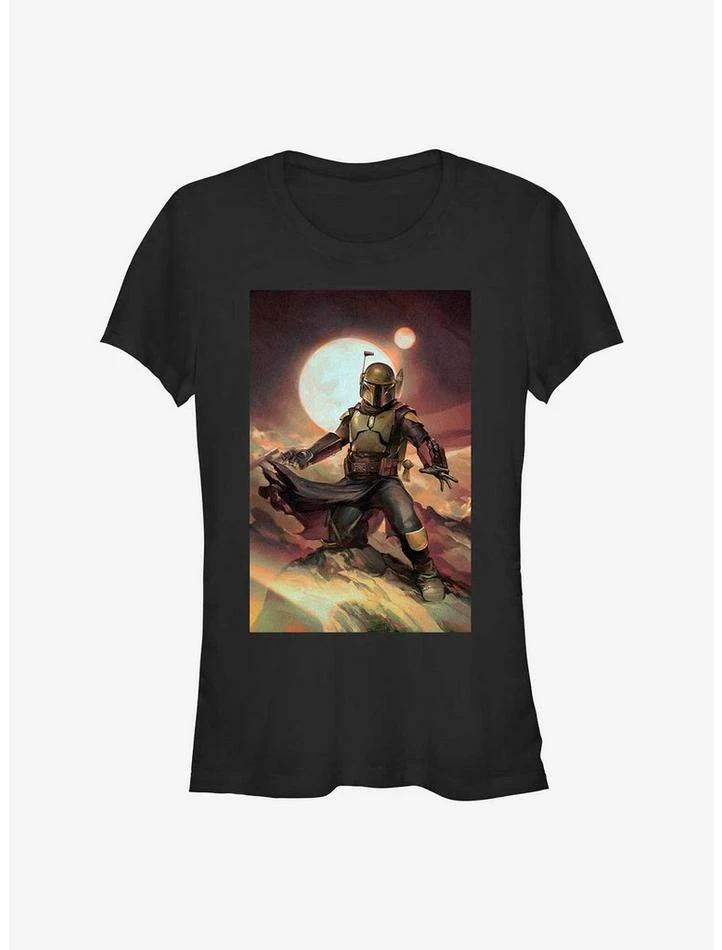 New ๐ฅฐ Star Wars The Book Of Boba Fett Boba Painting ๐ง Girls T-Shirt ๐