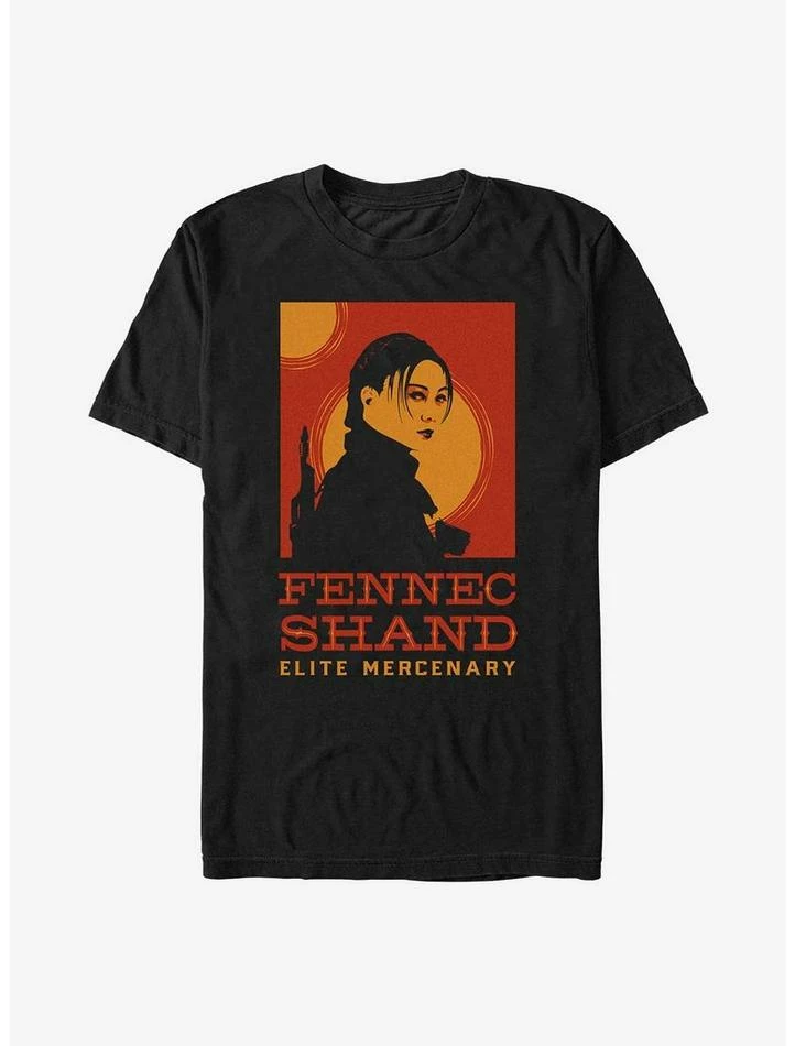 Promo 😀 Star Wars The Book Of Boba Fett Fennec Shand Poster T-Shirt 🥰